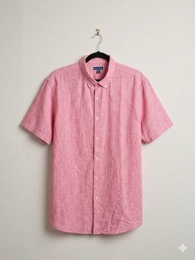 EUC Club Room Men’s Short-Sleeve Button-Down Shirt in Pink